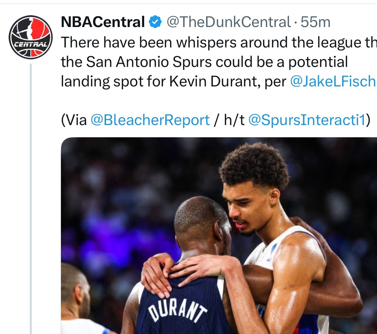 纽约篮网大胜马刺，杜兰特砍下27分